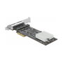 DeLOCK Tarjeta de red PCI Express x4 con 4 puertos 2,5 Gigabit LAN RJ45 89192