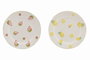 DKD Home Decor Set de 6 Platos de Porcelana FRUTAS 24 con Diseño 3D, Surtido Amarillo y Rojo