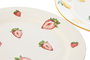 DKD Home Decor Set de 6 Platos de Porcelana FRUTAS 24 con Diseño 3D, Surtido Amarillo y Rojo