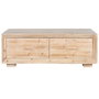 DKD Home Decor Mesa de Centro Abeto y MDF Natural con 2 Cajones