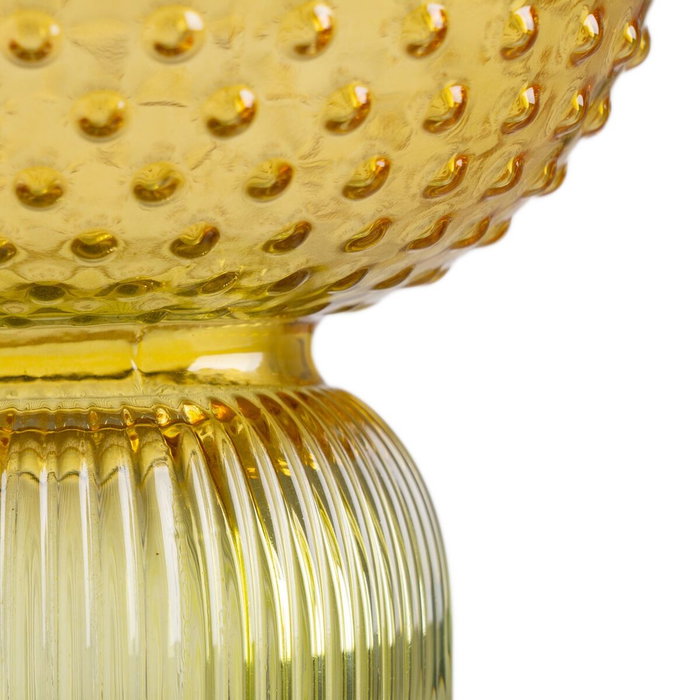 Ixia Jarrón Decorativo de Cristal Verde-Amarillo 15,50 x 15,50 x 31 cm