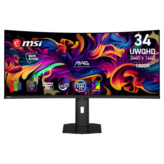 MSI MAG 341CQP QD-OLED X28 Monitor Gaming 34 Pulgadas UltraWide Quad HD 280 Hz Negro MSI MAG 341CQP QD-OLED X28 Monitor Gaming 34 Pulgadas UltraWide Quad HD 280 Hz Negro