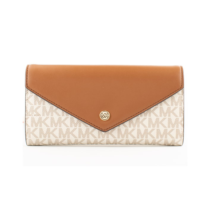 Michael Kors Cartera Jet Set Travel 35F3GTVE7B-VANILLA Beige Lona