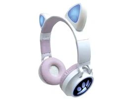 Lexibook Auriculares con Orejas de Gato y Luces LED