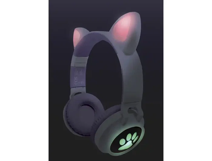 Lexibook Auriculares Inalámbricos con Orejas de Gato y Luces LED Lexibook Auriculares Inalámbricos con Orejas de Gato y Luces LED