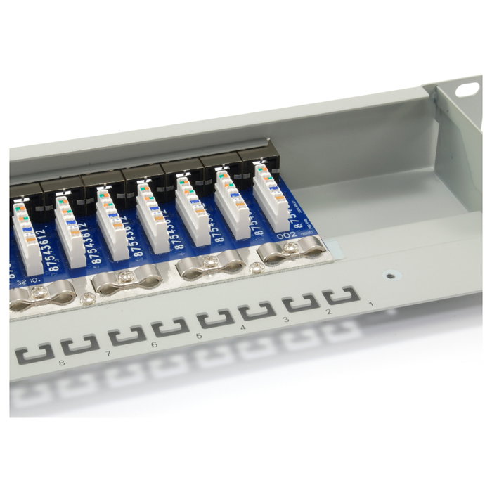 Equip Patch Panel 16 Puertos Cat6 Apantallado 1U Gris