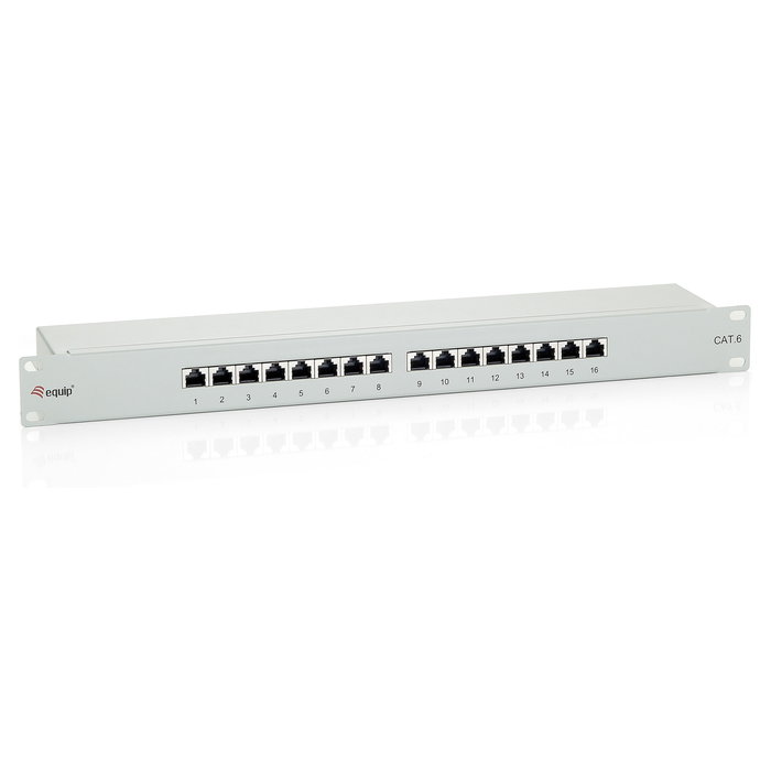 EQUIP Patch Panel 326316 16x RJ45 Cat6 19" Rack 1U Blindado FTP (FTP) ISO/IEC - Color Gris EQUIP Patch Panel 326316 16x RJ45 Cat6 19" Rack 1U Blindado FTP (FTP) ISO/IEC - Color Gris
