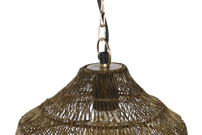 DKD Home Decor Lámpara de Techo de Hierro Dorado Desgastado