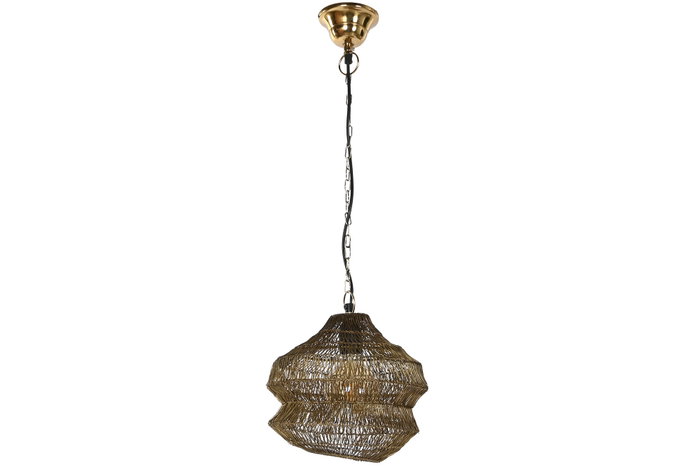 DKD Home Decor Lámpara de Techo de Hierro Dorado Desgastado