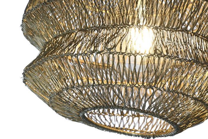 DKD Home Decor Lámpara de Techo de Hierro Dorado Desgastado