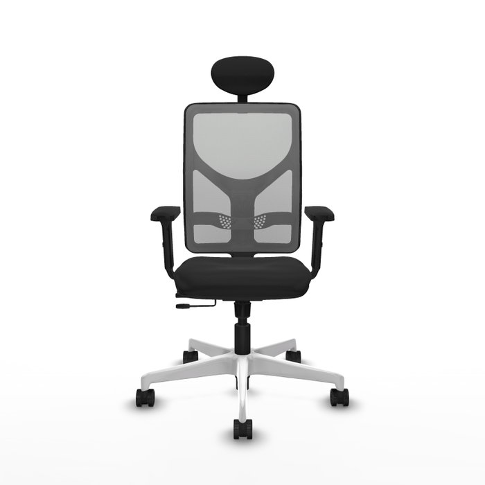 PIQUERAS Y CRESPO Silla de oficina Motilla con mecanismo Sincro/Traslack, Negro y Gris