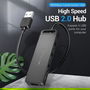 Vention CHMBD Hub USB 2.0 de 4 Puertos Carga Completa 480Mbps Compatible con Carga de Smartphones