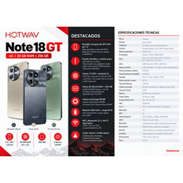 HOTWAV Note 18 GT 8GB RAM 256GB ROM Titan Gold