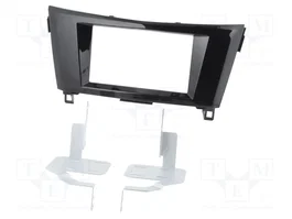 PER.PIC. Bastidor de montaje de radio 2 DIN para Nissan Qashqai Acenta (2014+) en negro brillante