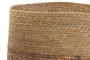 DKD Home Decor Set de 5 Maceteros de Fibra con Rayas, Marrón Natural