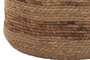 DKD Home Decor Set de 5 Maceteros de Fibra con Rayas, Marrón Natural