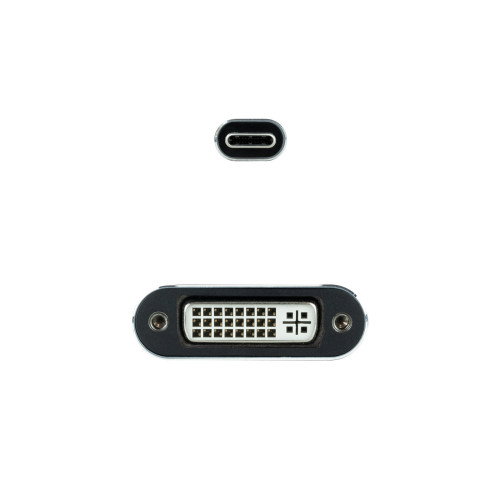 Nanocable Conversor USB-C a DVI-D Gris 15 cm