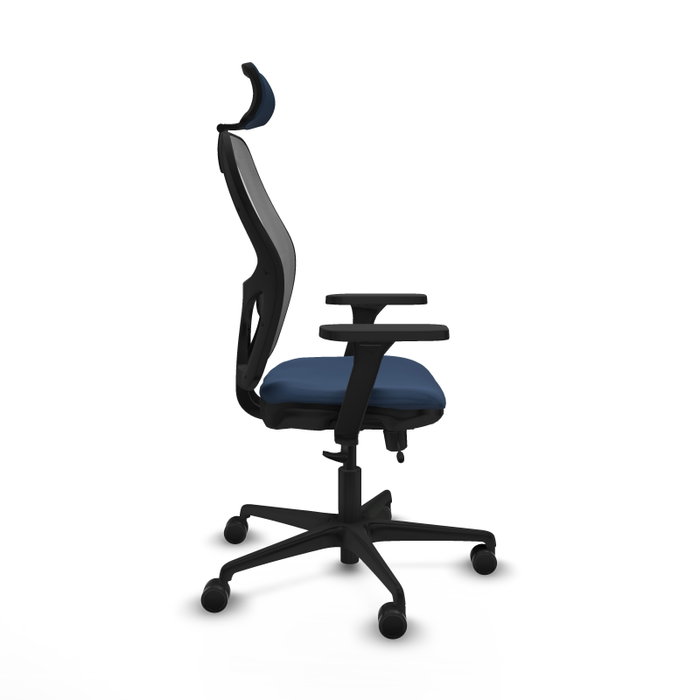 PIQUERAS Y CRESPO Silla de oficina Jorquera con mecanismo Sincro/Traslack Azul marino y Gris PIQUERAS Y CRESPO Silla de oficina Jorquera con mecanismo Sincro/Traslack Azul marino y Gris