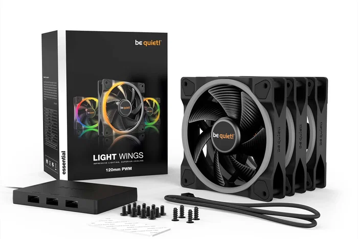 be quiet! Light Wings 120mm PWM Triple Pack Negro
