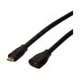 LogiLink Cable USB 2.0 Micro-USB macho a Micro-USB hembra, 5 m, negro