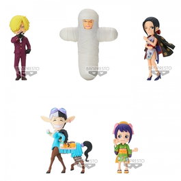Banpresto Figura One Piece World Collectable Figure Wano Kuni Onigashima 4 7 cm - Lote de 12 Unidades con Sanji, Zoro, Nico Robin, Speed y Tama