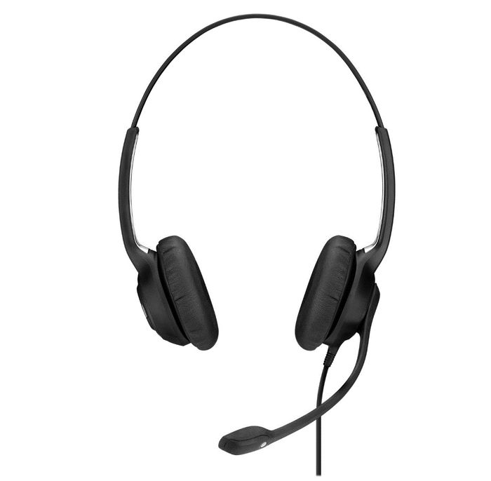 EPOS Impact SC 260 Auriculares Supraaurales para Oficina/Centro de Llamadas - Con Cable USB, Cancelación de Ruido del Micrófono, Almohadillas, Negro, Peso: 89 g