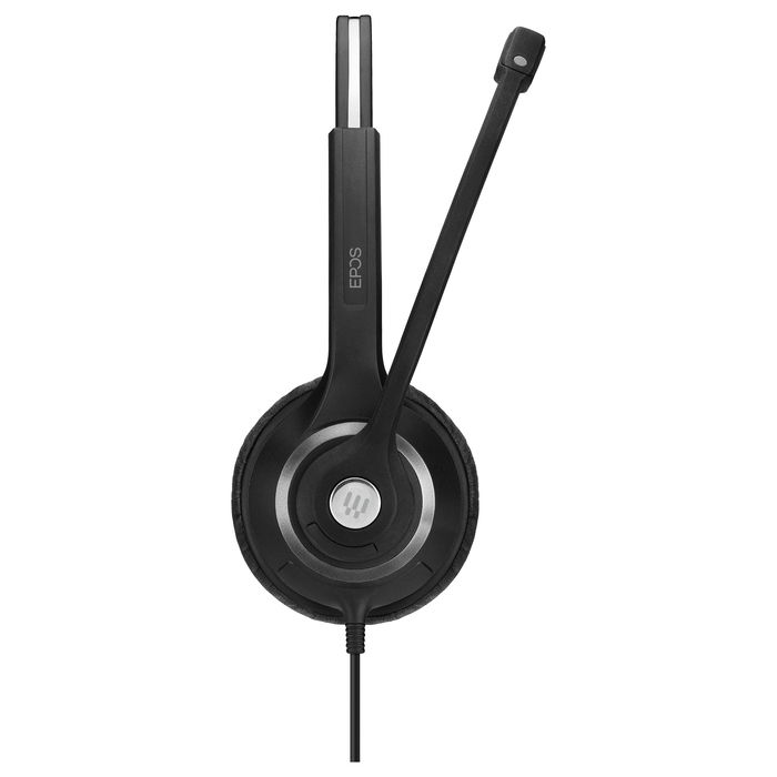 EPOS Impact SC 260 Auriculares Supraaurales para Oficina/Centro de Llamadas - Con Cable USB, Cancelación de Ruido del Micrófono, Almohadillas, Negro, Peso: 89 g