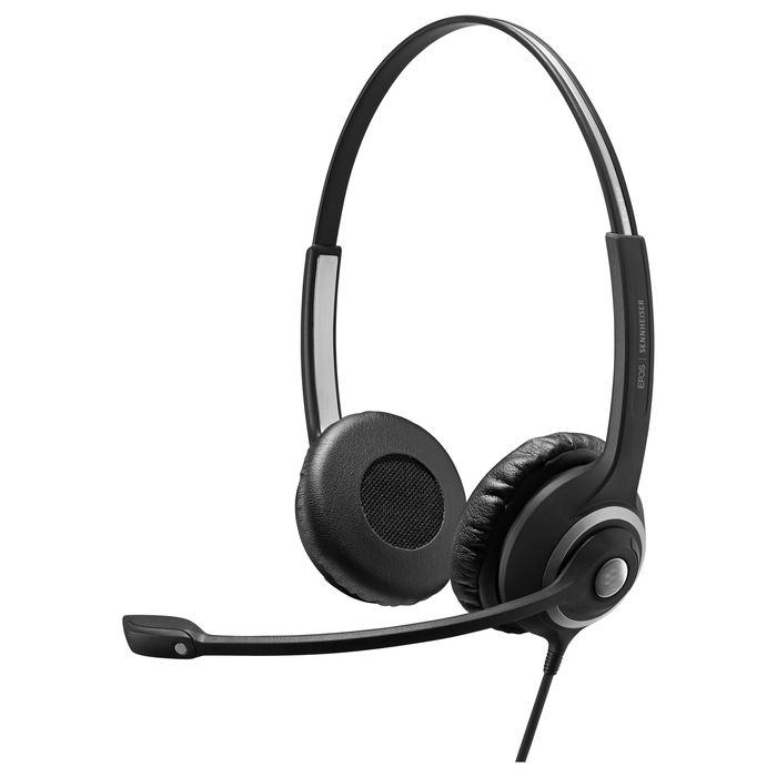EPOS Impact SC 260 Auriculares Supraaurales para Oficina/Centro de Llamadas - Con Cable USB, Cancelación de Ruido del Micrófono, Almohadillas, Negro, Peso: 89 g