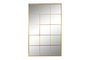 DKD Home Decor Espejo Loft Dorado 2 x 150 x 90 cm Hierro Cristal