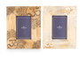 Giftdecor Portafotos 10x15 cm Madera Mango Vidrio Blanco Natural Surtido Colores 20x25x1.5 cm (Set de 6)