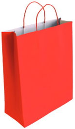 Bolsa De Papel Andina Celulosa Blanca 40X46X18 Cm Rojo Paquete De 25