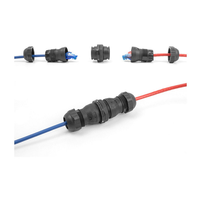DeLOCK Conector RJ45 hembra a RJ45 hembra Cat.6A IP68