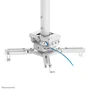 Neomounts CL25-530WH1 Soporte de Techo para Proyector Universal, 45 kg de Capacidad, Ajustable (Inclinación, Rotación 360°, Giro), Gestión de Cables, Color Blanco