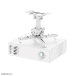 Neomounts CL25-530WH1 Soporte de Techo para Proyector Universal, 45 kg de Capacidad, Ajustable (Inclinación, Rotación 360°, Giro), Gestión de Cables, Color Blanco