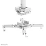Neomounts CL25-530WH1 Soporte de Techo para Proyector Universal, 45 kg de Capacidad, Ajustable (Inclinación, Rotación 360°, Giro), Gestión de Cables, Color Blanco
