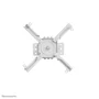 Neomounts CL25-530WH1 Soporte de Techo para Proyector Universal, 45 kg de Capacidad, Ajustable (Inclinación, Rotación 360°, Giro), Gestión de Cables, Color Blanco