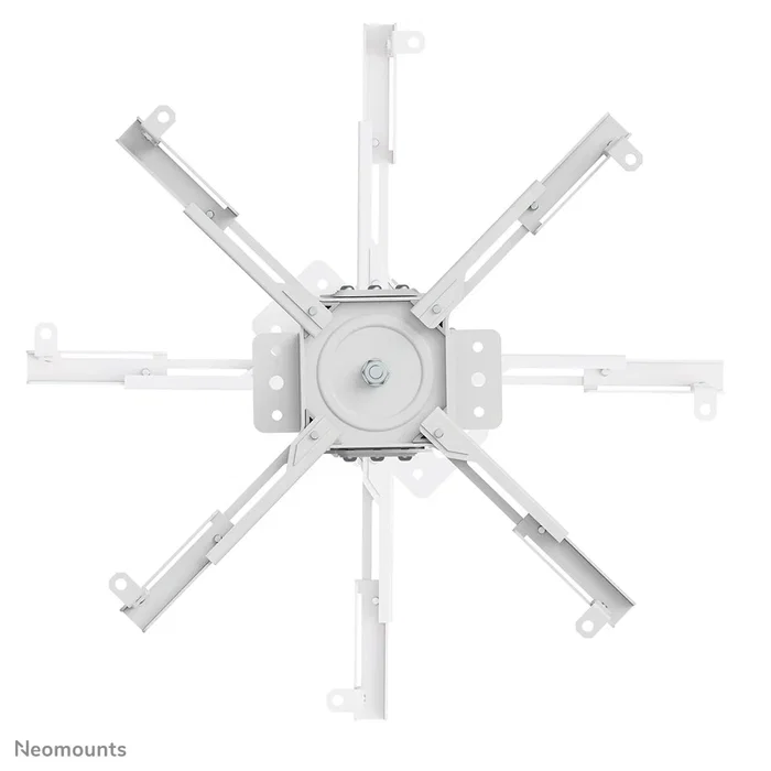 Neomounts CL25-530WH1 Soporte de Techo para Proyector Universal, 45 kg de Capacidad, Ajustable (Inclinación, Rotación 360°, Giro), Gestión de Cables, Color Blanco