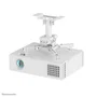 Neomounts CL25-530WH1 Soporte de Techo para Proyector Universal, 45 kg de Capacidad, Ajustable (Inclinación, Rotación 360°, Giro), Gestión de Cables, Color Blanco