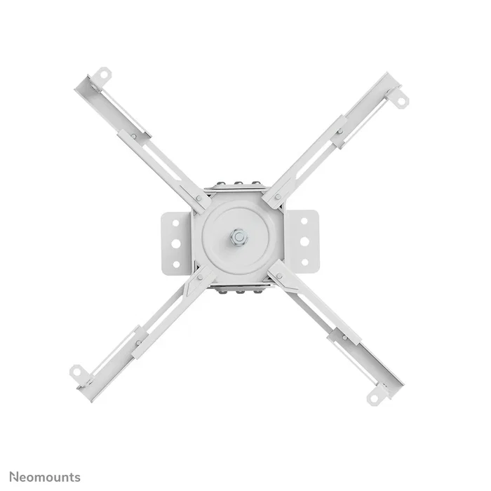 Neomounts CL25-530WH1 Soporte de Techo para Proyector Universal, 45 kg de Capacidad, Ajustable (Inclinación, Rotación 360°, Giro), Gestión de Cables, Color Blanco