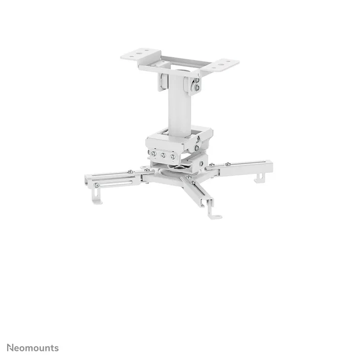 Neomounts CL25-530WH1 Soporte de Techo para Proyector Universal, 45 kg de Capacidad, Ajustable (Inclinación, Rotación 360°, Giro), Gestión de Cables, Color Blanco