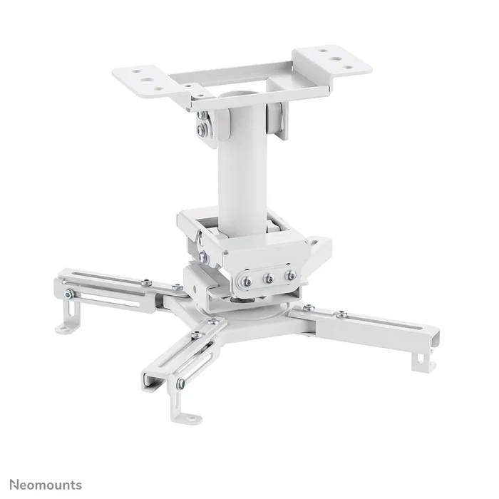 Neomounts CL25-530WH1 Soporte de Techo para Proyector Universal, 45 kg de Capacidad, Ajustable (Inclinación, Rotación 360°, Giro), Gestión de Cables, Color Blanco