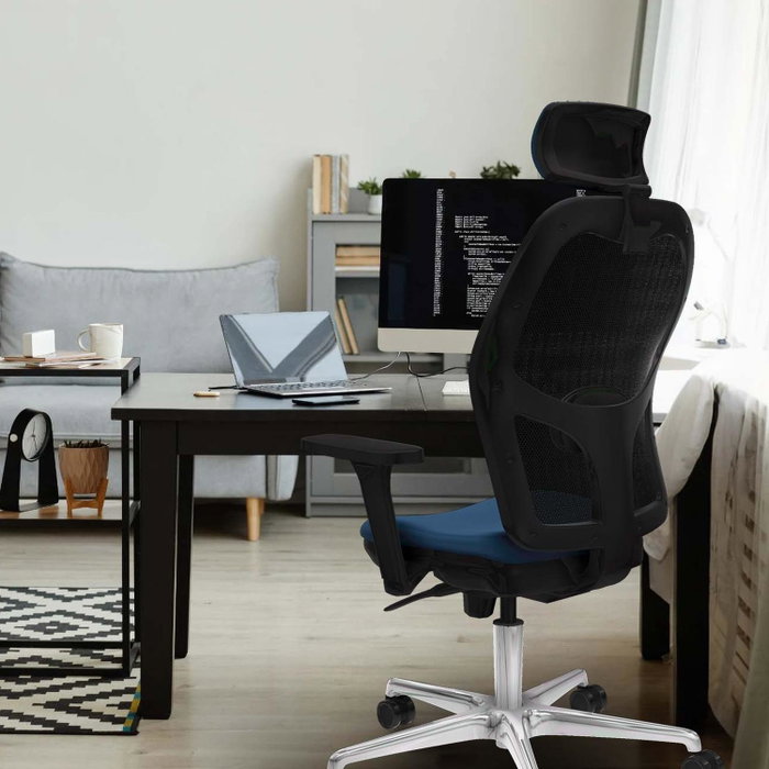 PIQUERAS Y CRESPO Silla de oficina Jorquera con mecanismo Sincro, Turquesa y Blanco PIQUERAS Y CRESPO Silla de oficina Jorquera con mecanismo Sincro, Turquesa y Blanco