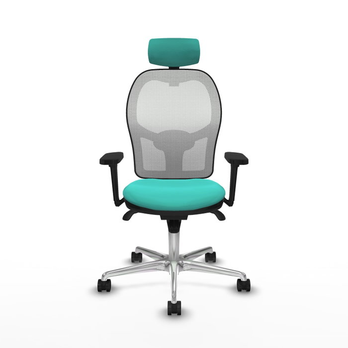 PIQUERAS Y CRESPO Silla de oficina Jorquera con mecanismo Sincro, Turquesa y Blanco PIQUERAS Y CRESPO Silla de oficina Jorquera con mecanismo Sincro, Turquesa y Blanco