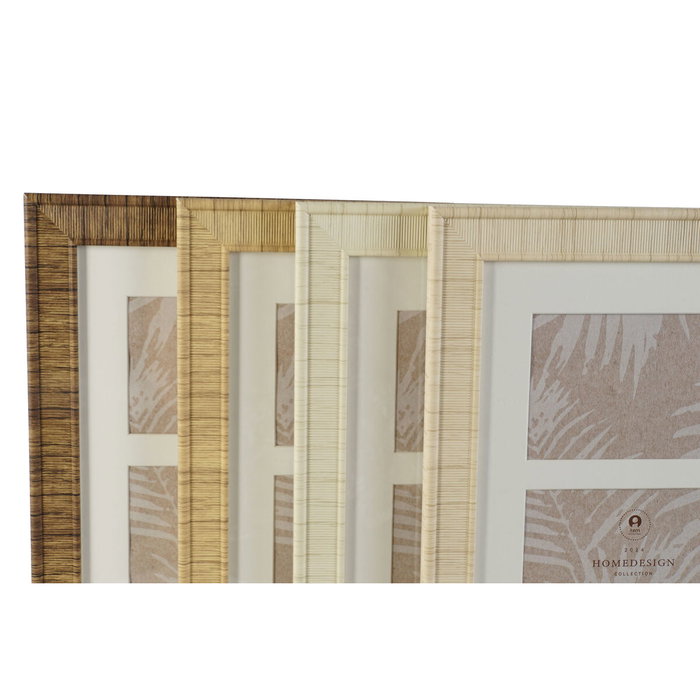 DKD Home Decor Marco Multifoto de Cristal 26x2x44 para 3 Fotos Surtido