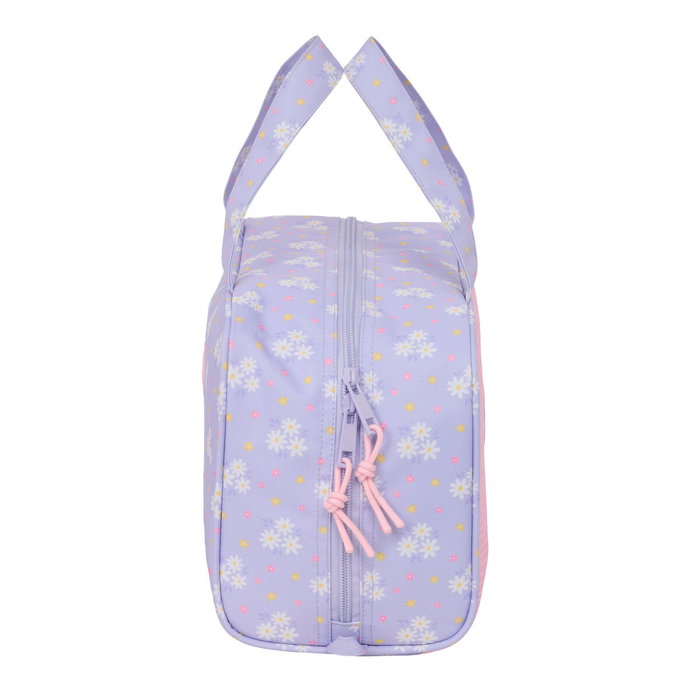 Neceser de Viaje Safta Bouquet Rosa Lila 31 x 14 x 19 cm