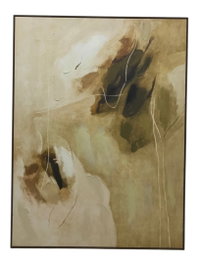 DKD Home Decor Cuadro Lienzo Abstracto Pintado a Mano Beige 120x160 cm