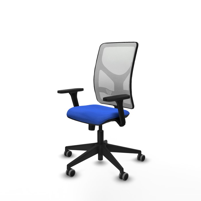PIQUERAS Y CRESPO Silla de oficina Motilla con mecanismo Sincro, Azul y Blanco