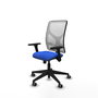 PIQUERAS Y CRESPO Silla de oficina Motilla con mecanismo Sincro, Azul y Blanco