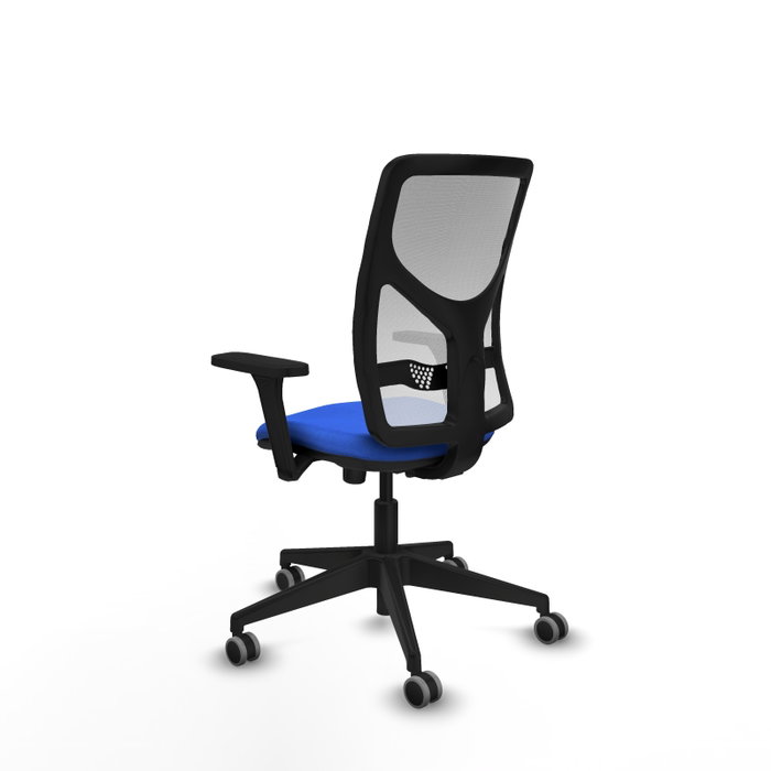 PIQUERAS Y CRESPO Silla de oficina Motilla con mecanismo Sincro, Azul y Blanco