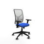 PIQUERAS Y CRESPO Silla de oficina Motilla con mecanismo Sincro, Azul y Blanco